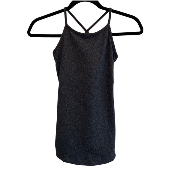 Beyond Yoga Tops - NWT Beyond Yoga Charcoal Gray Criss Cross Cami Shelf Bra Tank Top XS